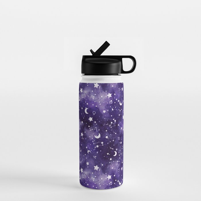 Zodiac Watercolor Ultraviolet Water Bottle Gallery Image 1
