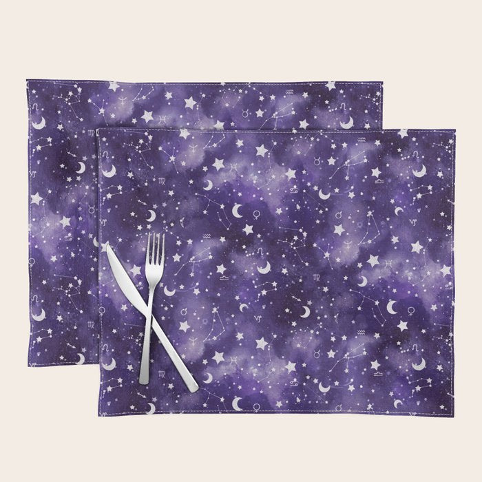 Zodiac Watercolor Ultraviolet Placemat Gallery Image 1