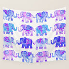Elephant Collection - Indigo Palette Wall Tapestry Gallery Image 4