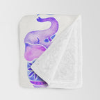 Elephant Collection - Indigo Palette Throw Blanket Gallery Image 3