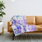 Elephant Collection - Indigo Palette Throw Blanket Gallery Image 1