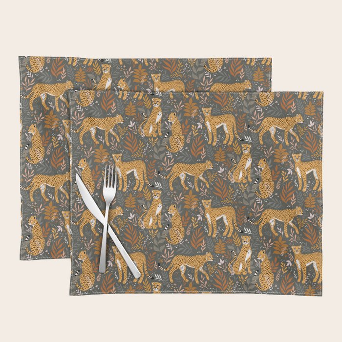 Wild Cheetah Pattern II - Autumn Placemat Gallery Image 1