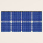 Woven Cross Check Seaside Blue x Navy Blue x Cream Desk Mat Gallery Image 3