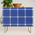 Woven Cross Check Seaside Blue x Navy Blue x Cream Credenza Gallery Image 1