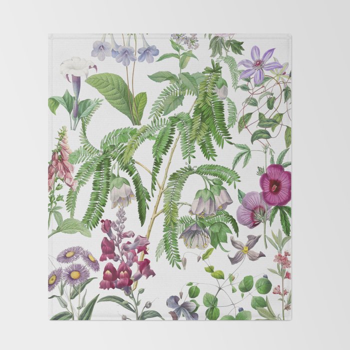 Purple Mimosa Throw Blanket Gallery Image 2