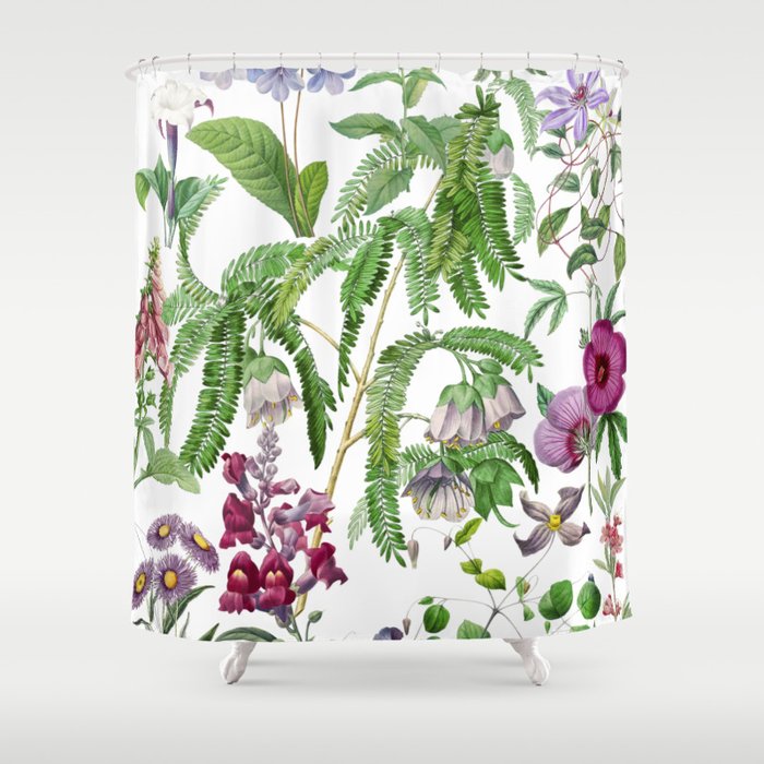 Purple Mimosa Shower Curtain Gallery Image 1