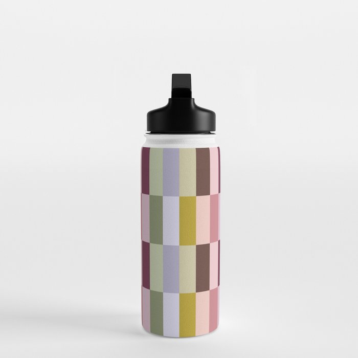 Checker block tiles - eclectic Water Bottle Gallery Image 3