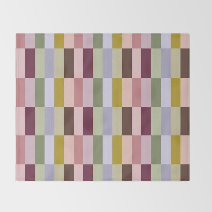 Checker block tiles - eclectic Throw Blanket Gallery Image 2