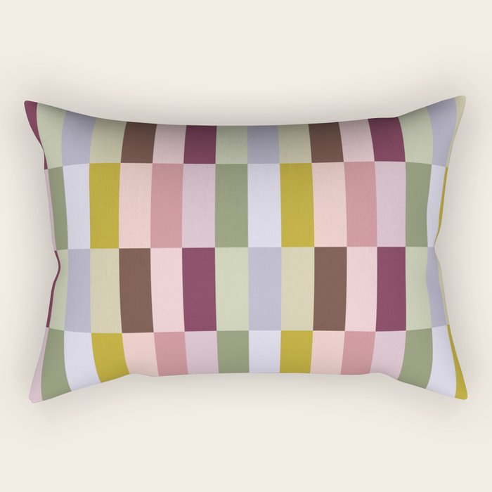 Checker block tiles - eclectic Rectangular Pillow Gallery Image 2