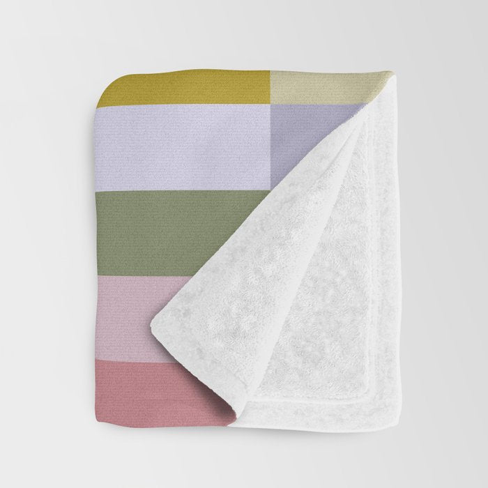 Checker block tiles - eclectic Throw Blanket Gallery Image 3