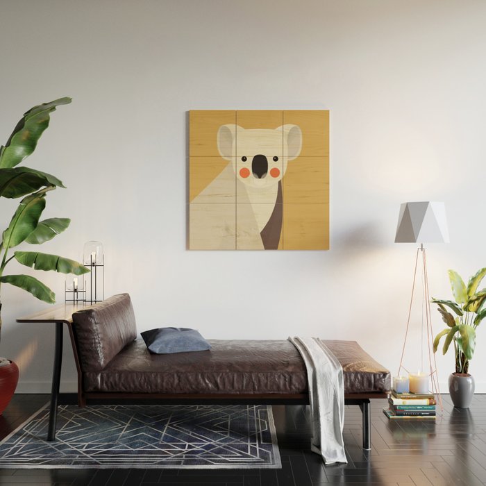 Koala, Animal Portrait Wood Wall Art Gallery Image 2