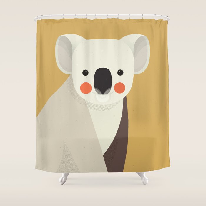 Koala, Animal Portrait Shower Curtain Gallery Image 1