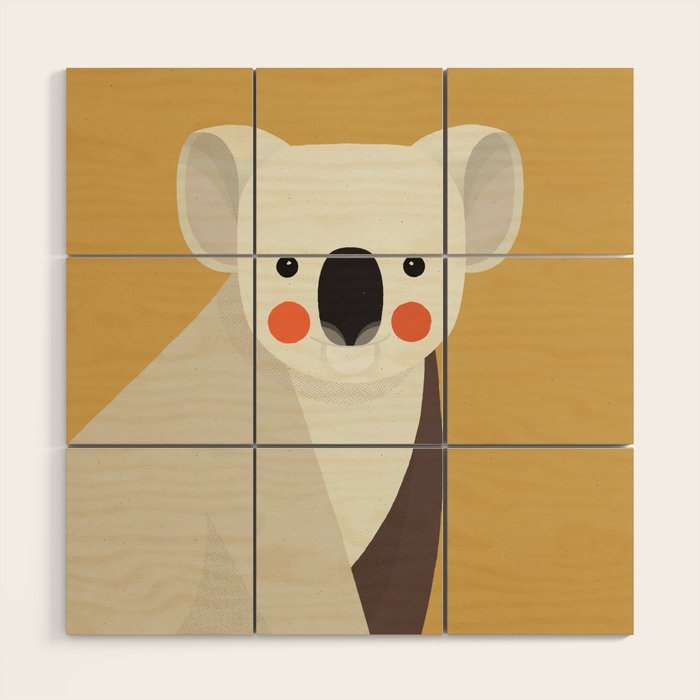 Koala, Animal Portrait Wood Wall Art Gallery Image 1