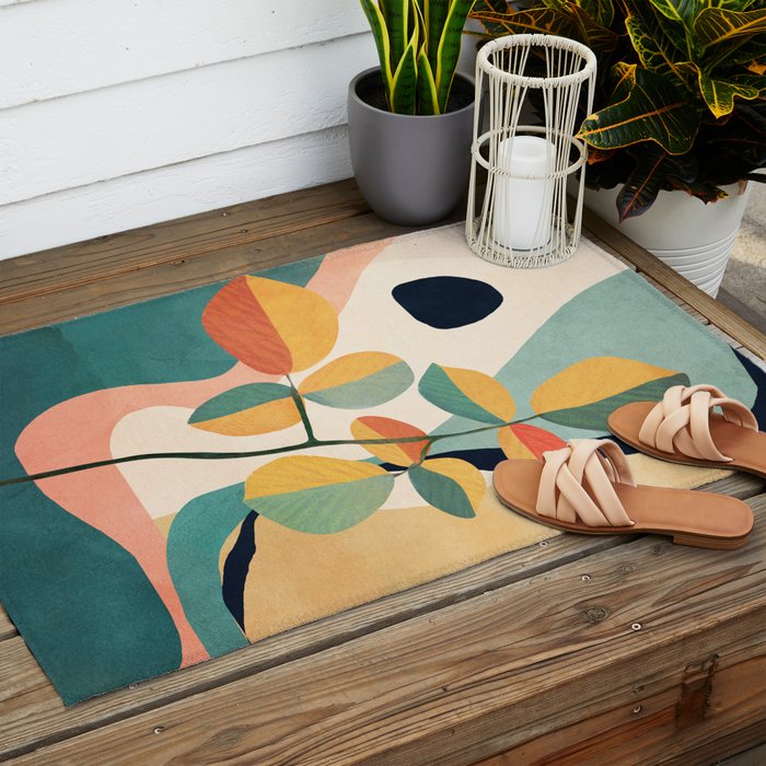 Colorful Branching Out 26 Outdoor Rug Gallery Image 2