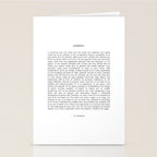 Desiderata by Max Ehrmann minimal typographical quote art print Stationery Card Gallery Image 2