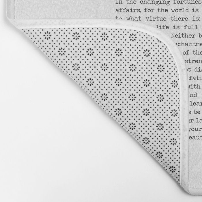 Desiderata by Max Ehrmann minimal typographical quote art print Bath Mat Gallery Image 2