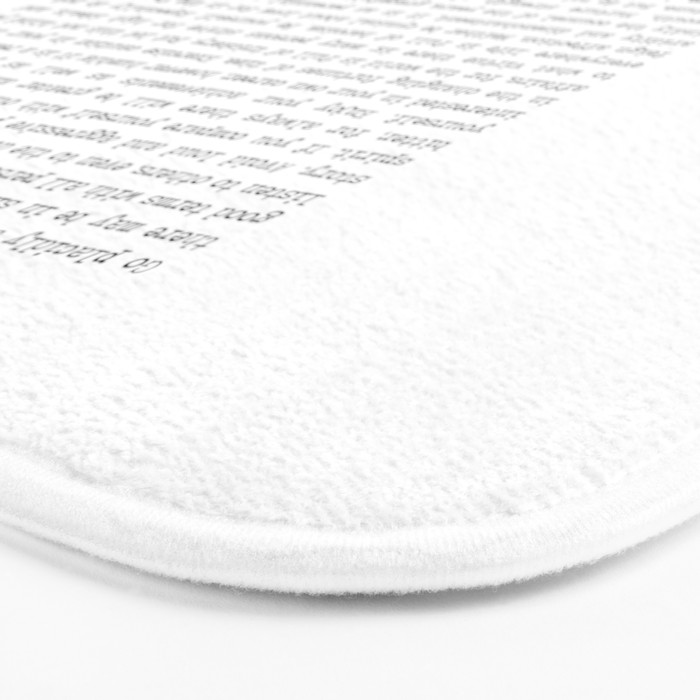 Desiderata by Max Ehrmann minimal typographical quote art print Bath Mat Gallery Image 3