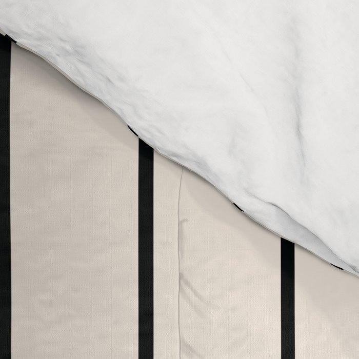 Geometric Lines in Black and Beige 14 (Rainbow and Sun Abstraction) Comforter Gallery Image 4