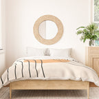 Geometric Lines in Black and Beige 14 (Rainbow and Sun Abstraction) Duvet Cover Gallery Image 3