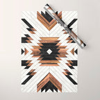 Urban Tribal Pattern No.5 - Aztec - Concrete and Wood Wrapping Paper Gallery Image 1