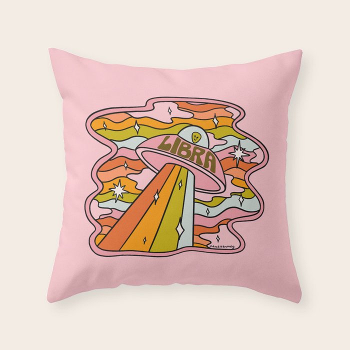Libra UFO Throw Pillow Gallery Image 1