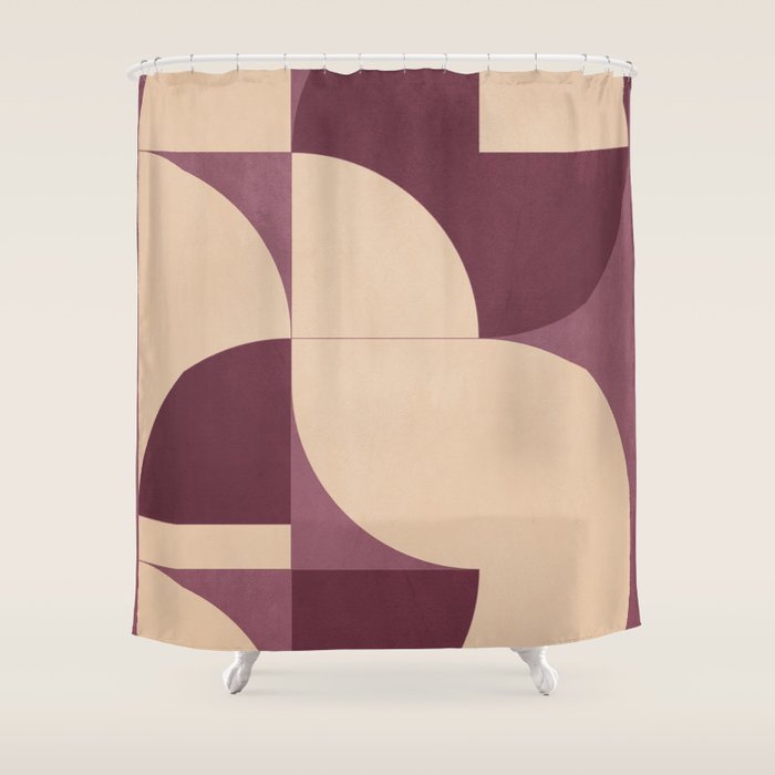 Modern geometric shapes 53 Shower Curtain Gallery Image 1