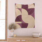 Modern geometric shapes 53 Wall Tapestry Gallery Image 2