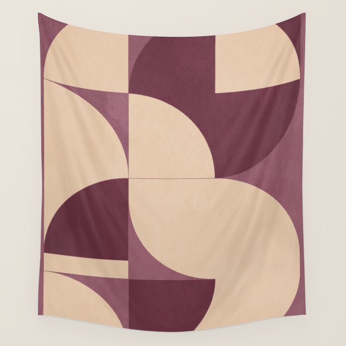 Modern geometric shapes 53 Wall Tapestry Gallery Image 4