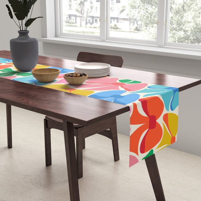 RainBows - Bright Multi Retro Rainbow Bows Table Runner Gallery Image 2