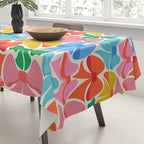 RainBows - Bright Multi Retro Rainbow Bows Tablecloth Gallery Image 3