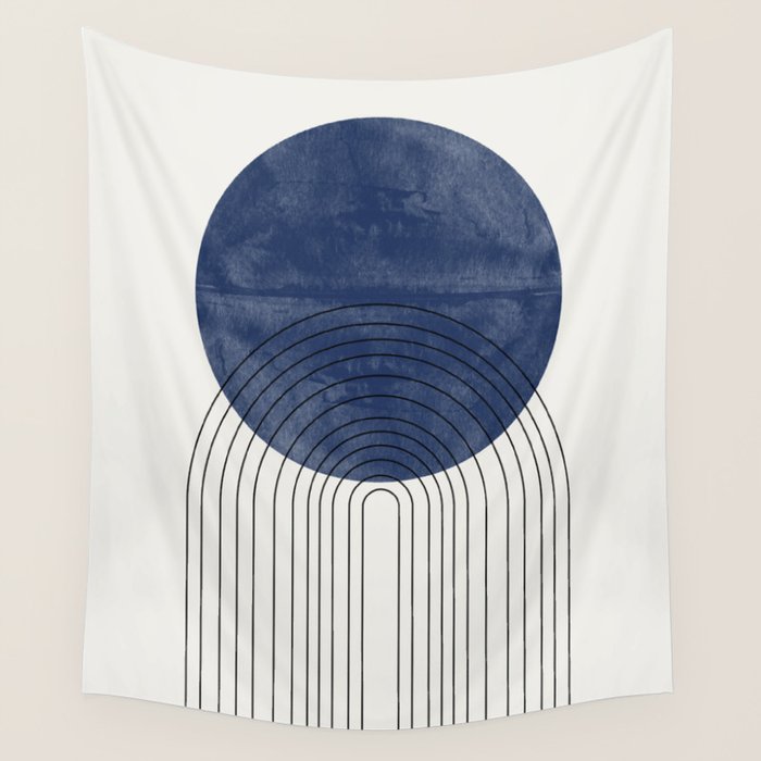 Blue Sun Wall Tapestry Gallery Image 1