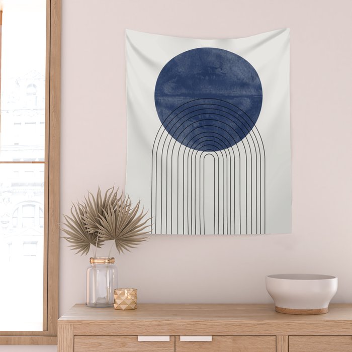 Blue Sun Wall Tapestry Gallery Image 2