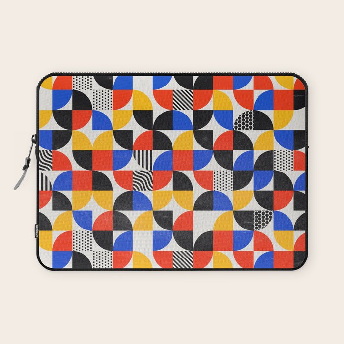 Shape & Pattern Study: Mid-Century Bauhaus Series Laptop Sleeve Gallery Image 1