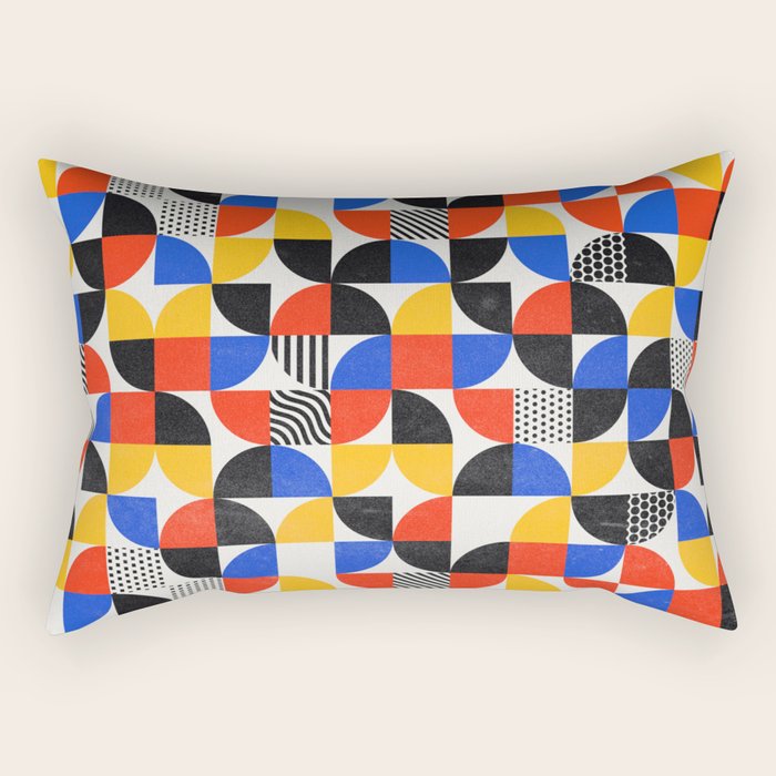 Shape & Pattern Study: Mid-Century Bauhaus Series Rectangular Pillow Gallery Image 1