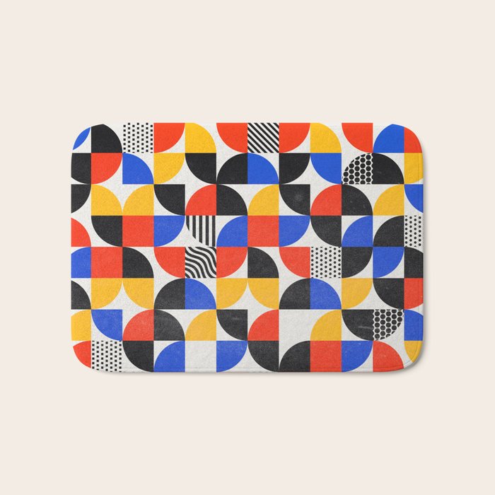 Shape & Pattern Study: Mid-Century Bauhaus Series Bath Mat Gallery Image 1