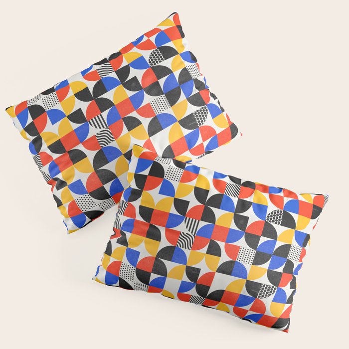 Shape & Pattern Study: Mid-Century Bauhaus Series Pillow Sham Gallery Image 3