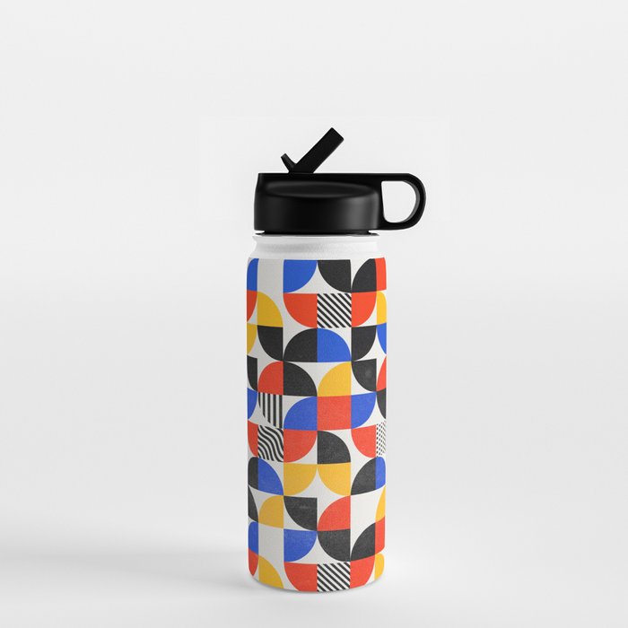 Shape & Pattern Study: Mid-Century Bauhaus Series Water Bottle Gallery Image 1