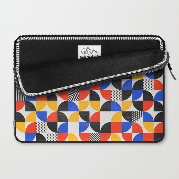 Shape & Pattern Study: Mid-Century Bauhaus Series Laptop Sleeve Gallery Image 2