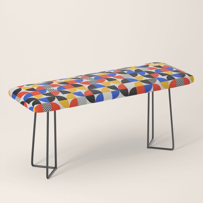 Shape & Pattern Study: Mid-Century Bauhaus Series Bench Gallery Image 1