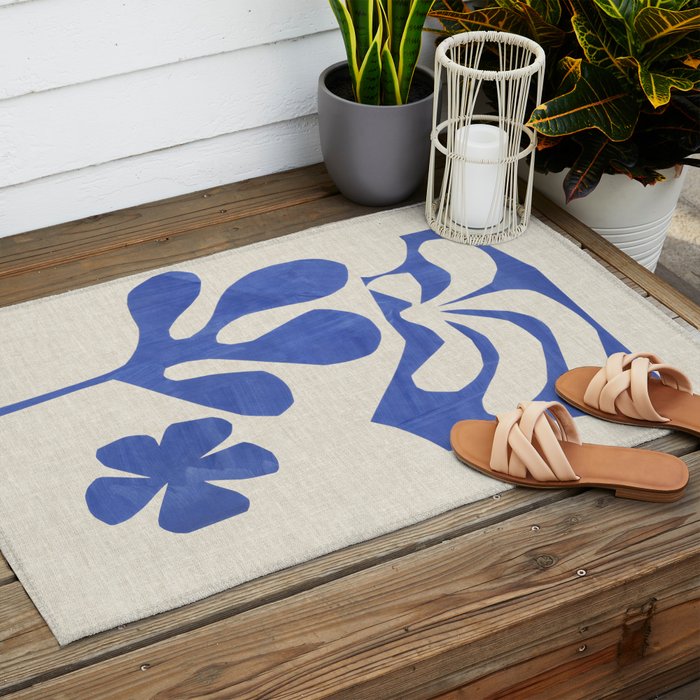 Periwinkle Bloom  Outdoor Rug Gallery Image 2