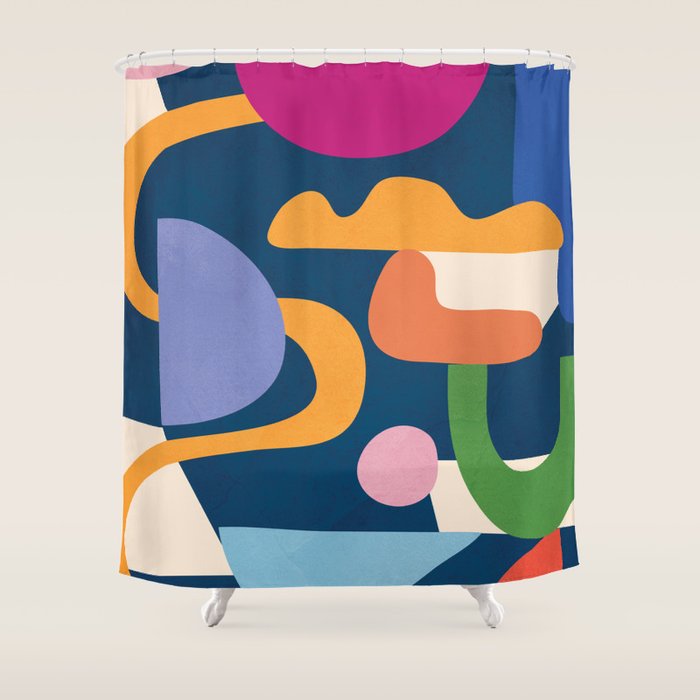 Modern Abstract Art 42 Shower Curtain Gallery Image 1