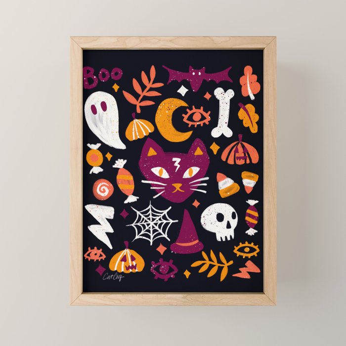 Trick or Treat Yourself - Charcoal Mini Art Print Gallery Image 1
