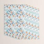 Hanukkah Menorah and Flowers Wrapping Paper Gallery Image 3