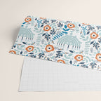 Hanukkah Menorah and Flowers Wrapping Paper Gallery Image 2