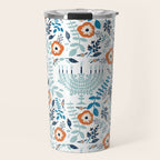 Hanukkah Menorah and Flowers Travel Mug Gallery Image 1
