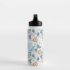 Hanukkah Menorah and Flowers Water Bottle Gallery Image 3