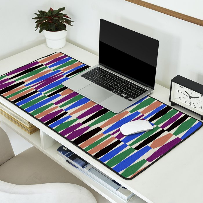 Playful Modern Geometric Shapes Desk Mat Gallery Image 2