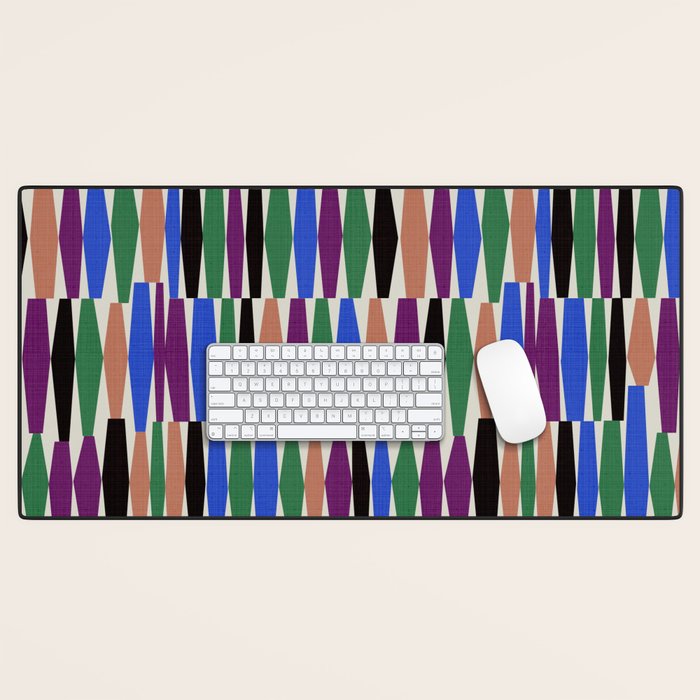 Playful Modern Geometric Shapes Desk Mat Gallery Image 1