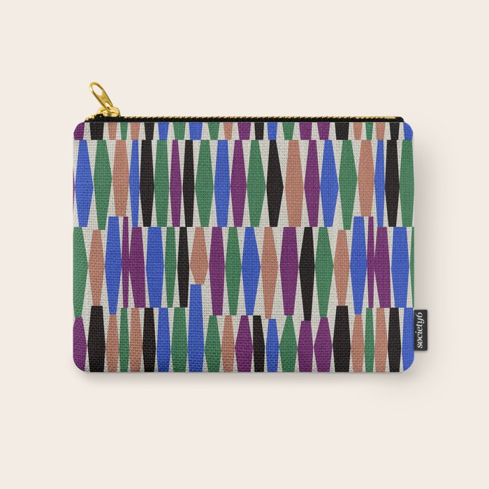 Playful Modern Geometric Shapes Carry All Pouch Gallery Image 1
