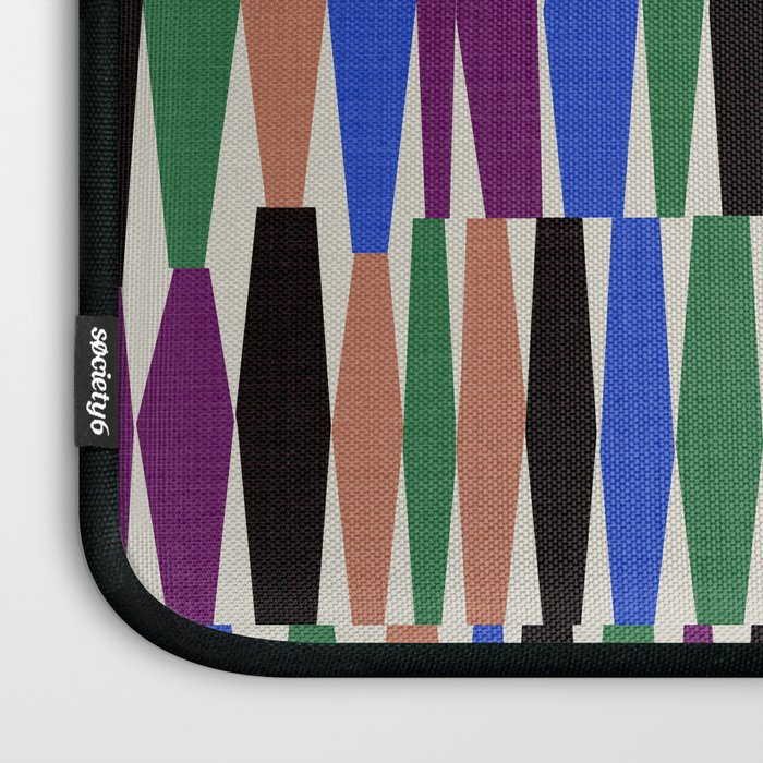 Playful Modern Geometric Shapes Laptop Sleeve Gallery Image 3
